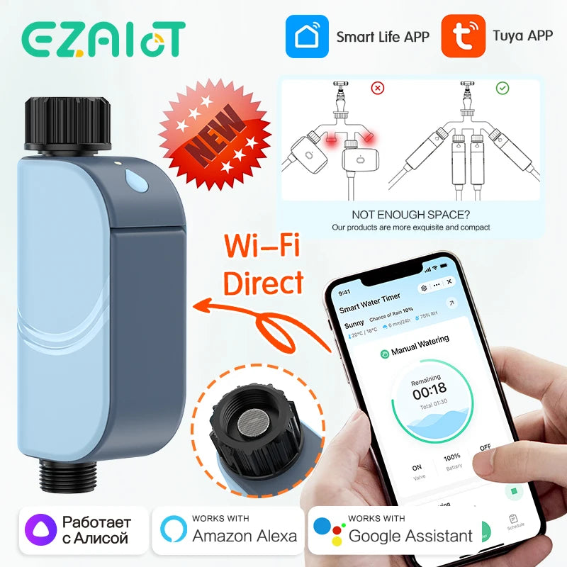 Smart WiFi Tuin Besproeiing Timer - 
Gratis verzending in Nederland