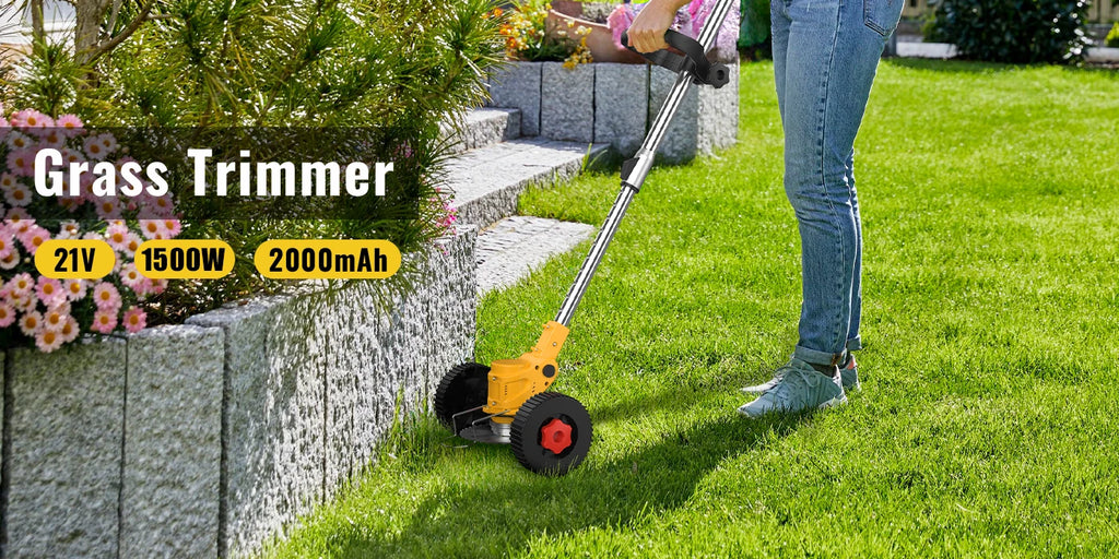 CONENTOOL 21V Accu Grastrimmer met Wielen - 
Gratis verzending in Nederland