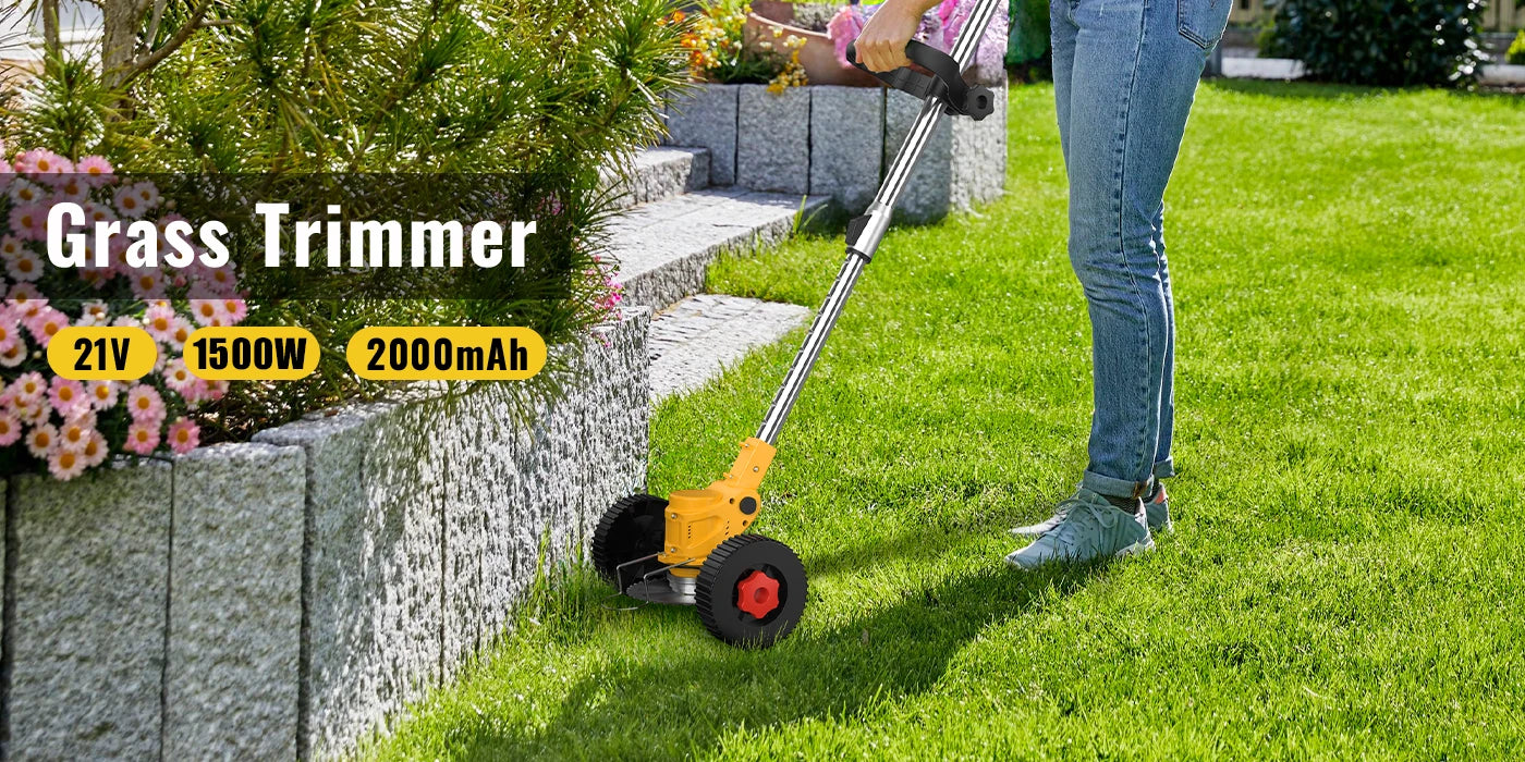 CONENTOOL 21V Accu Grastrimmer met Wielen - 
Gratis verzending in Nederland