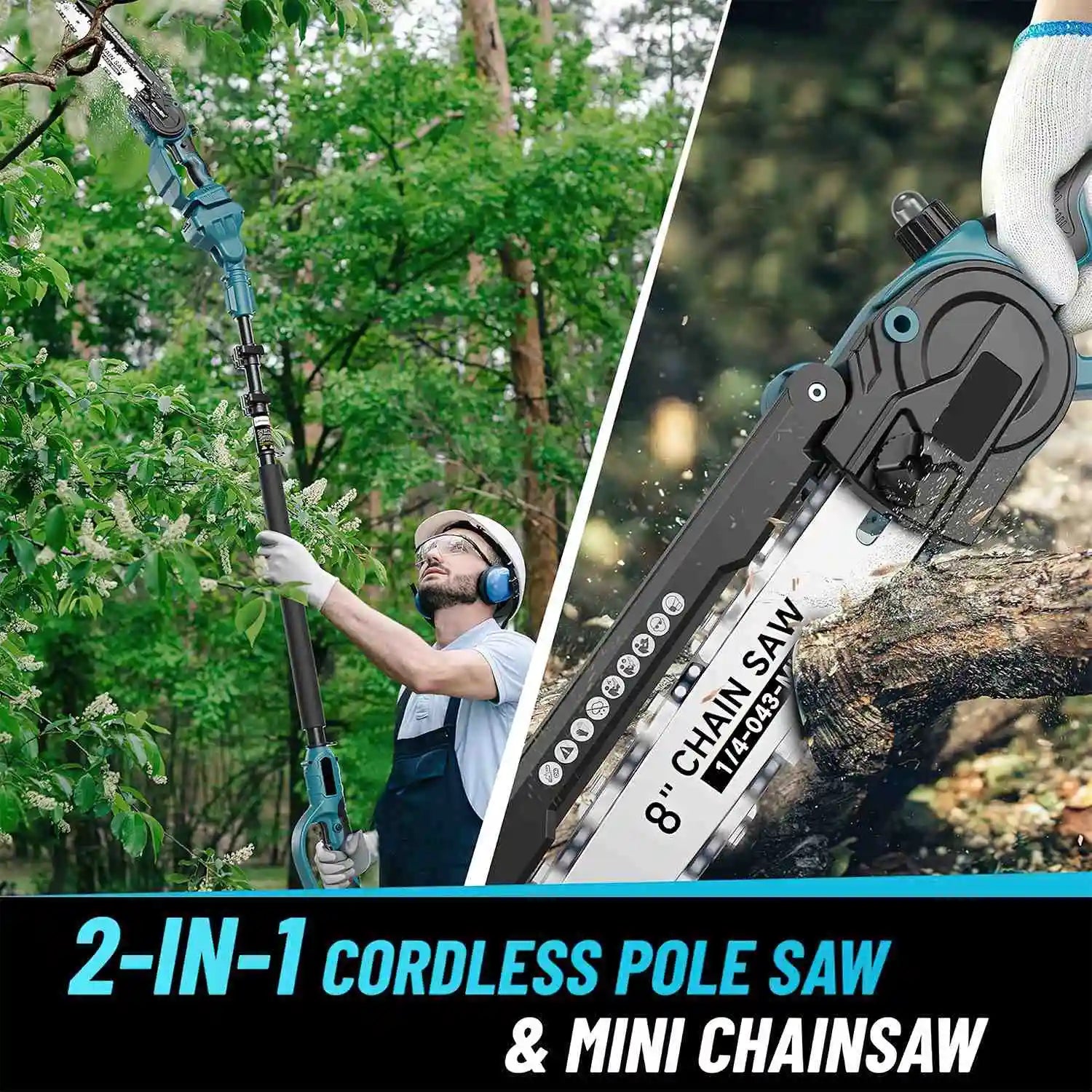 8 inch Accu Takkenschaar / Kettingzaag met Telescopische Steel (2,8 m) –
Gratis verzending in Nederland