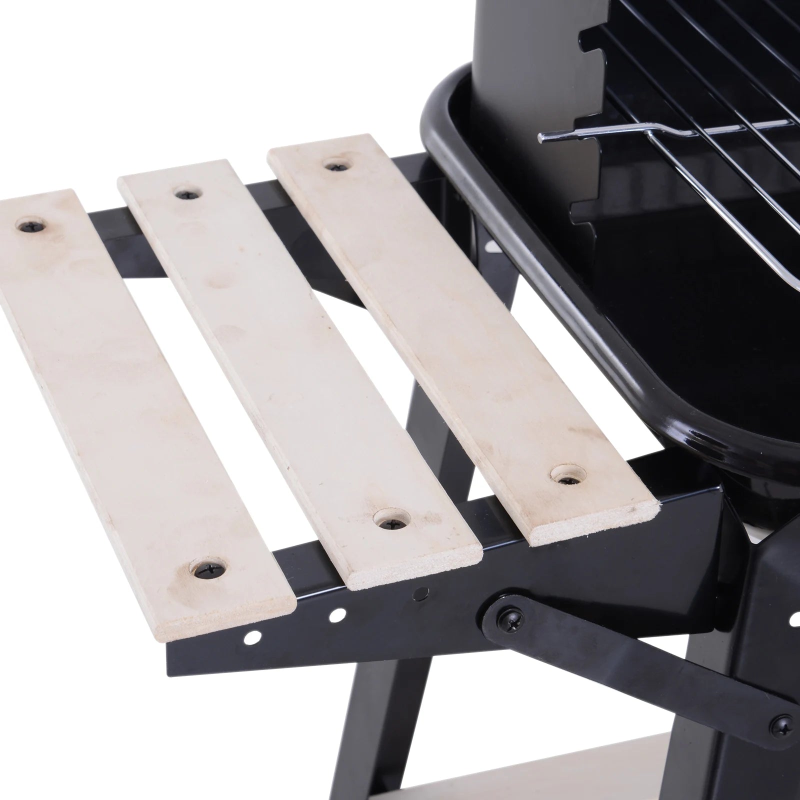 Outsunny Houtskool BBQ Grill – Verstelbare Hoogte met Zijplanken en Wielen (83 × 37 × 87 cm) - 
Gratis verzending in Nederland
