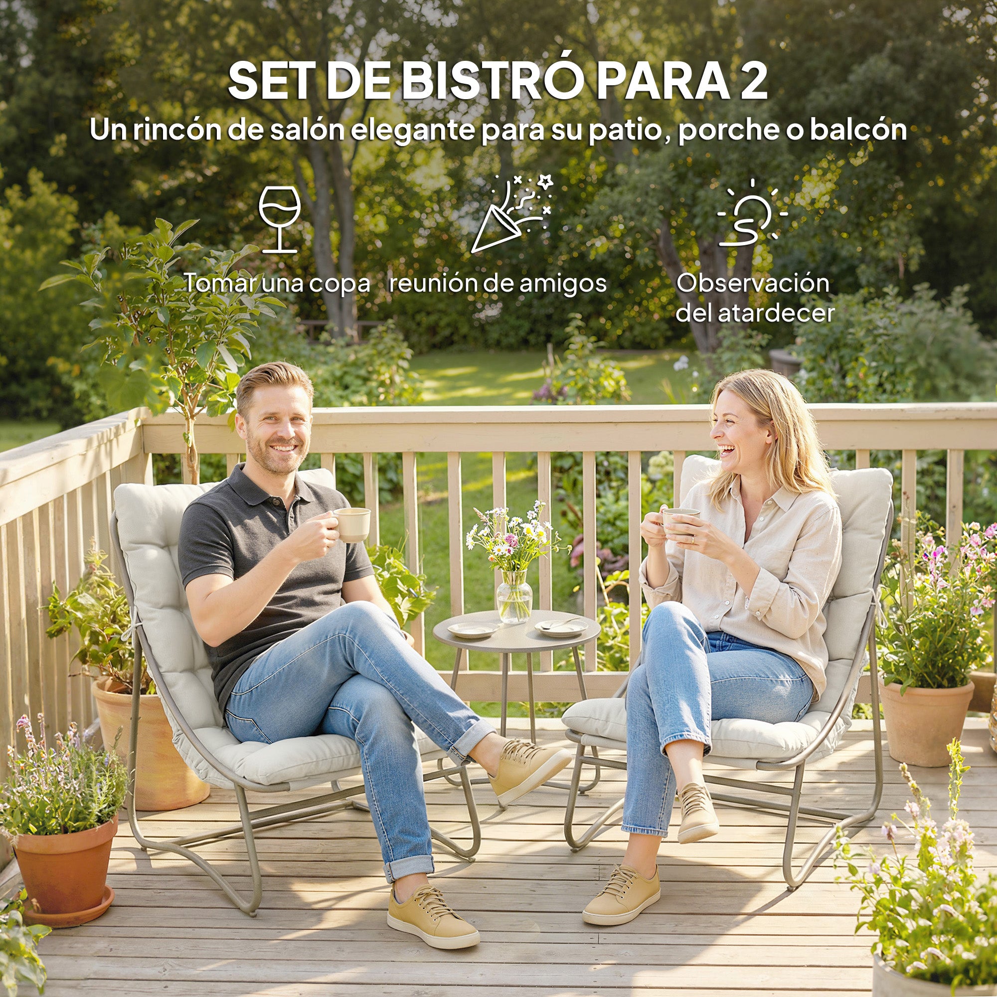 Tuinset met Tafel en Stoelen - Gratis verzending in Nederland