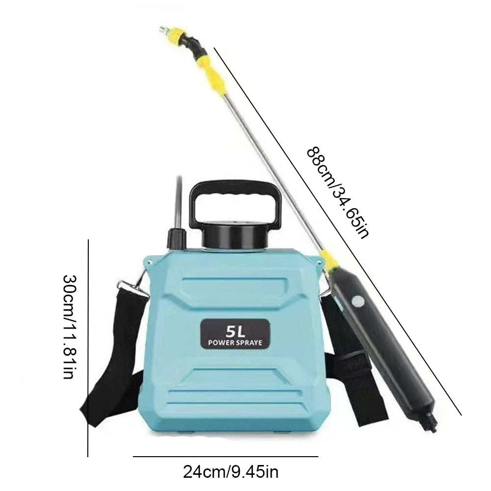 5L Shoulder Pesticide Electric Sprayer Plant Mister Automatic Garden Water Sprayer Bottle USB Rechargeable Agricultural Sprayer