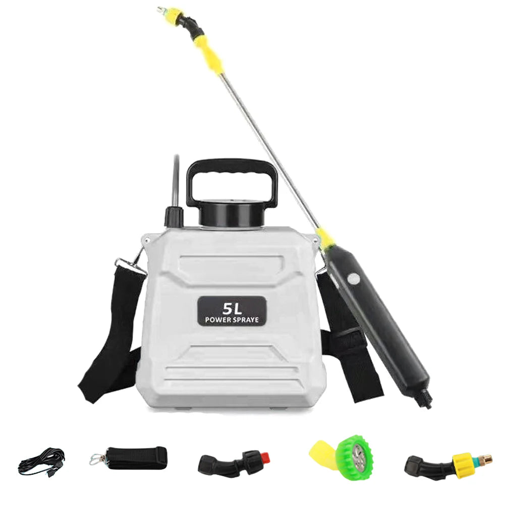 5L Shoulder Pesticide Electric Sprayer Plant Mister Automatic Garden Water Sprayer Bottle USB Rechargeable Agricultural Sprayer
