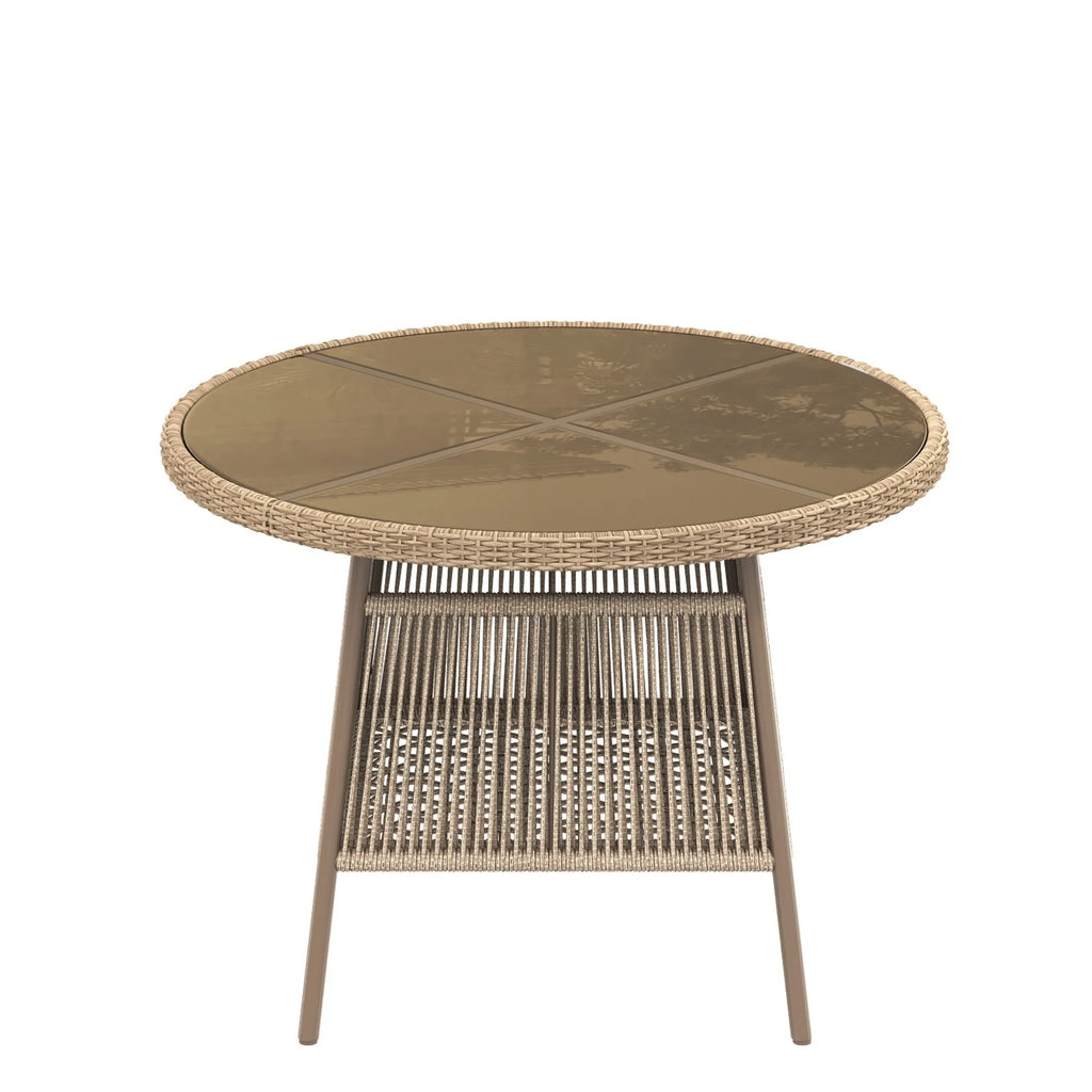 5-delige Tuinmeubelset – Ronde Tafel met Gehard Glas & 4 Terrasstoelen -
Gratis verzending in Nederland