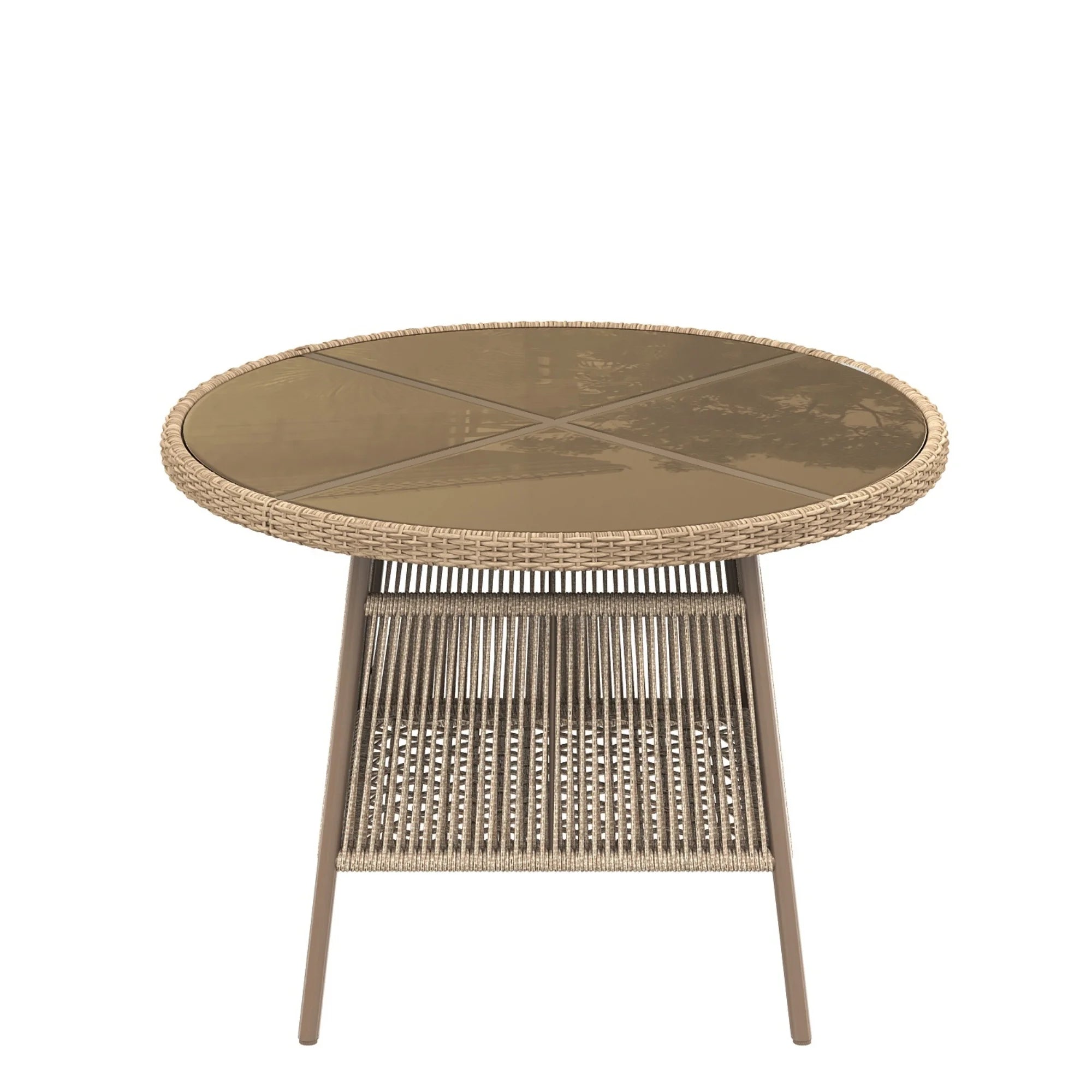 5-delige Tuinmeubelset – Ronde Tafel met Gehard Glas & 4 Terrasstoelen -
Gratis verzending in Nederland
