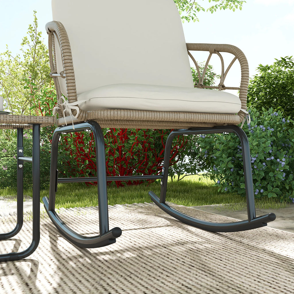 Rattan 2 Stoelen & Tafel met Kussens -
Gratis verzending in Nederland