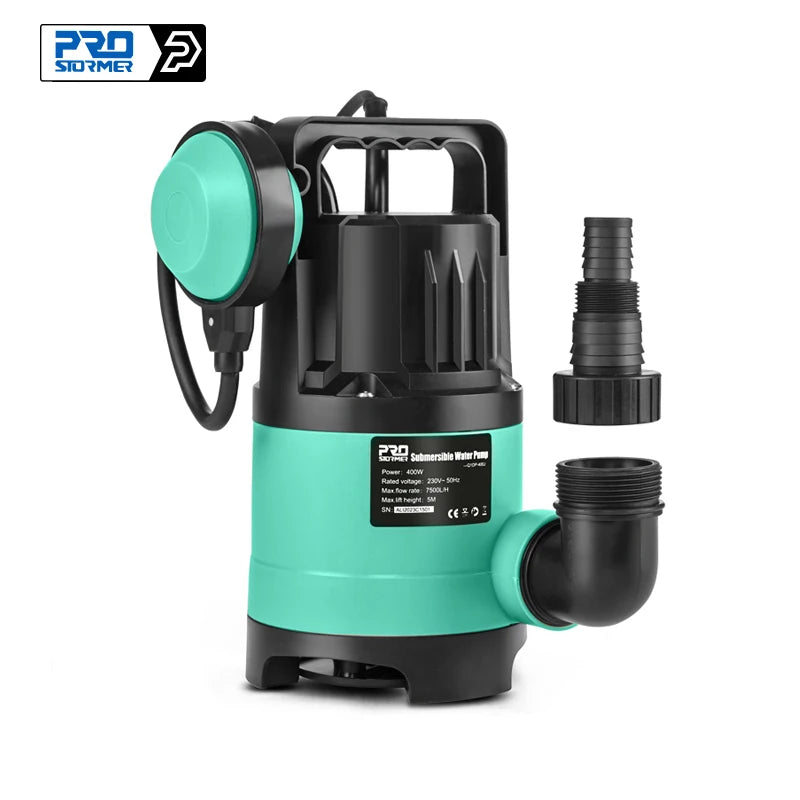 400W Dompelpomp – 7500 L/u Waterpomp voor Afvoer en Leegpompen (230V) - 
Gratis verzending in Nederland