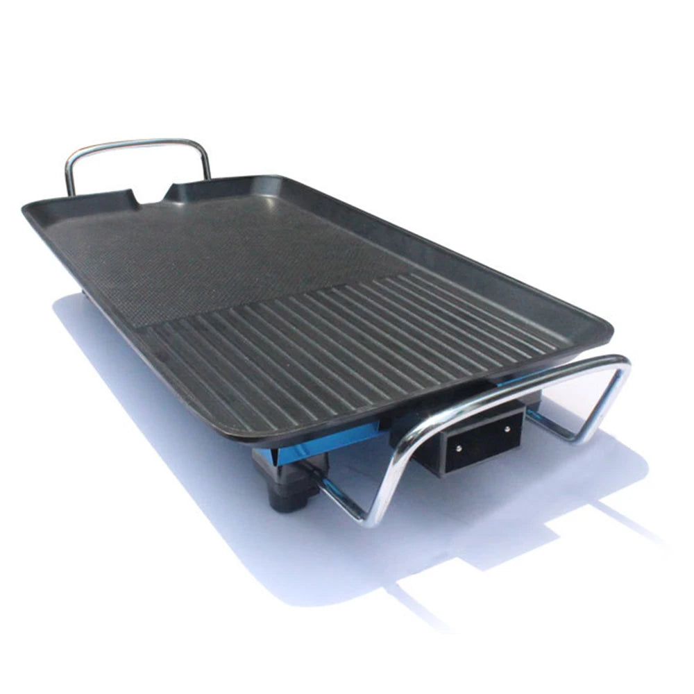 Rechthoekige Elektrische BBQ Grill – 40 × 24 cm Bakplaat voor Binnen en Buiten - 
Gratis verzending in Nederland
