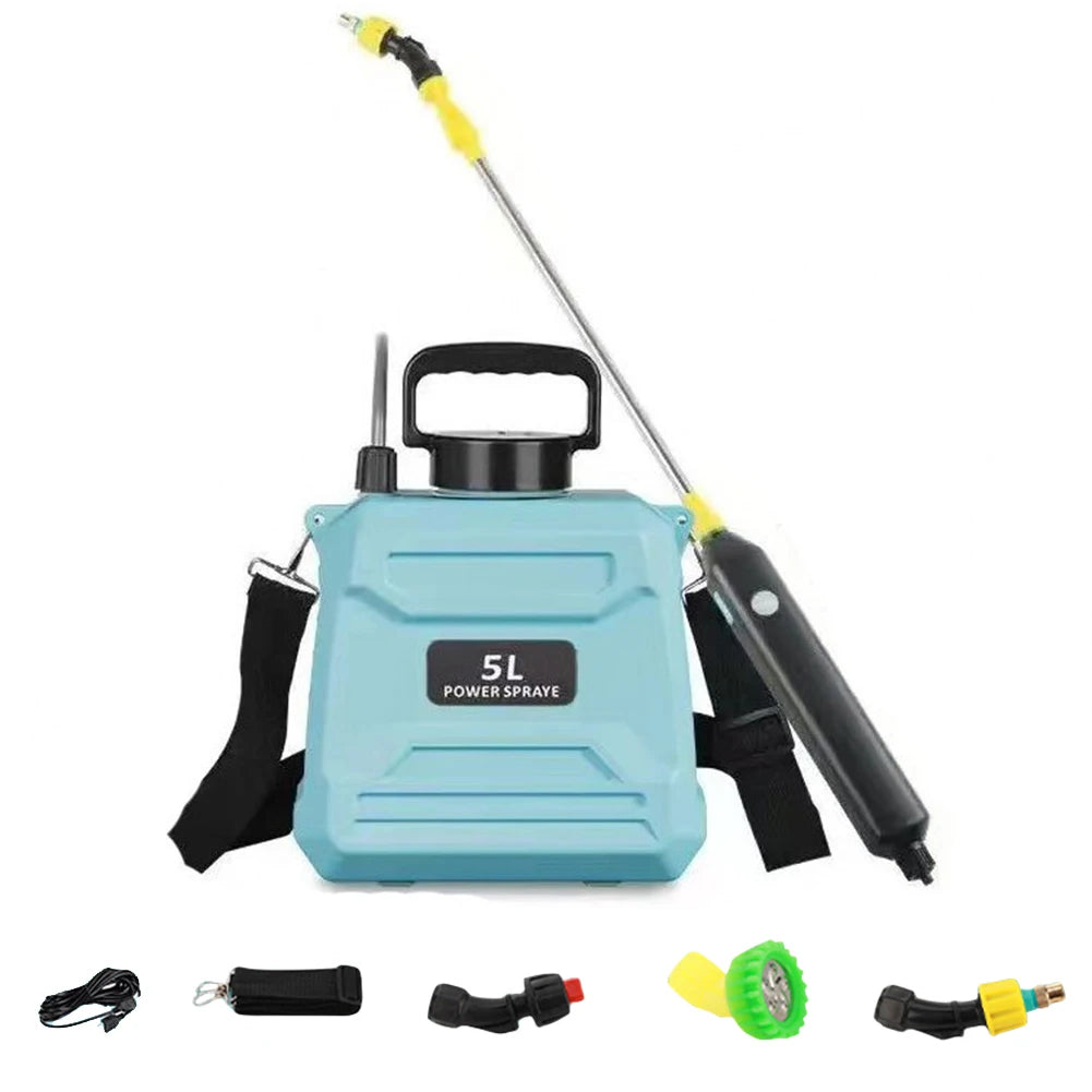 5L Shoulder Pesticide Electric Sprayer Plant Mister Automatic Garden Water Sprayer Bottle USB Rechargeable Agricultural Sprayer