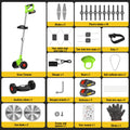 CONENTOOL 21V Accu Grastrimmer met Wielen - 
Gratis verzending in Nederland