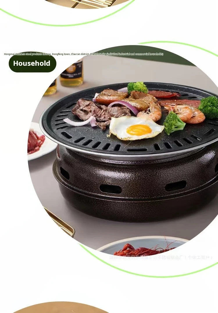 Koreaanse ronde BBQ grill -Gratis verzending in Nederland
