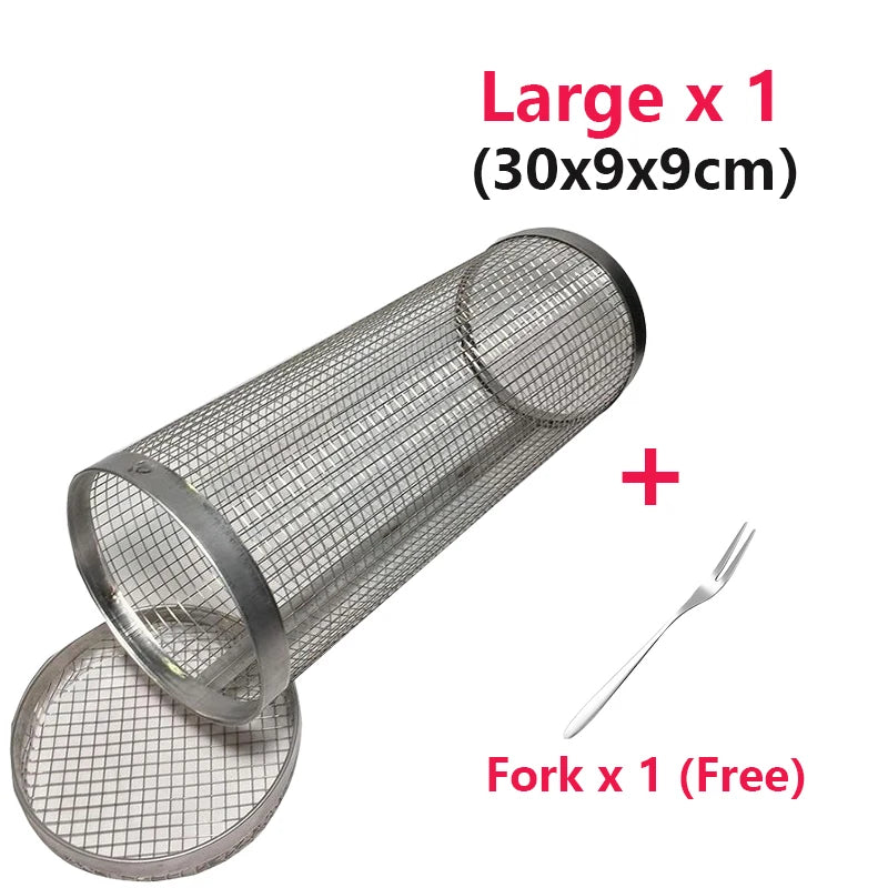 Roterende BBQ Grillmand – RVS Grilling Basket (1–4 stuks) - 
Gratis verzending in Nederland