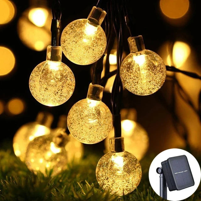 Solar Globe Lichtketting – Waterdichte LED Sfeerverlichting met 8 Modi, 4 Kleuren - 
Gratis verzending in Nederland