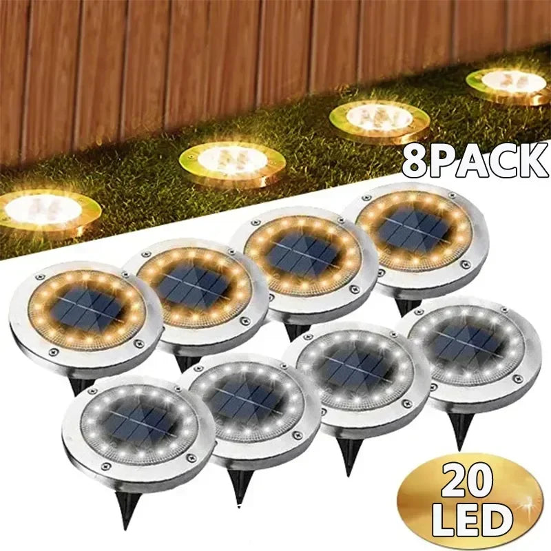 4/8 Stuks Solar Grondspots – 8/20 LED Buitenverlichting voor Tuin en Pad - 
Gratis verzending in Nederland