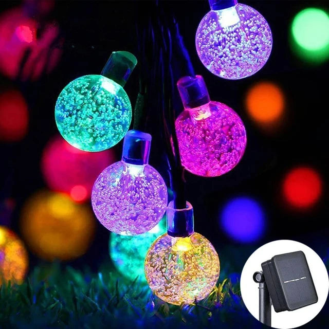 Solar Globe Lichtketting – Waterdichte LED Sfeerverlichting met 8 Modi, 4 Kleuren - 
Gratis verzending in Nederland