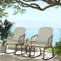 Rattan 2 Stoelen & Tafel met Kussens -
Gratis verzending in Nederland