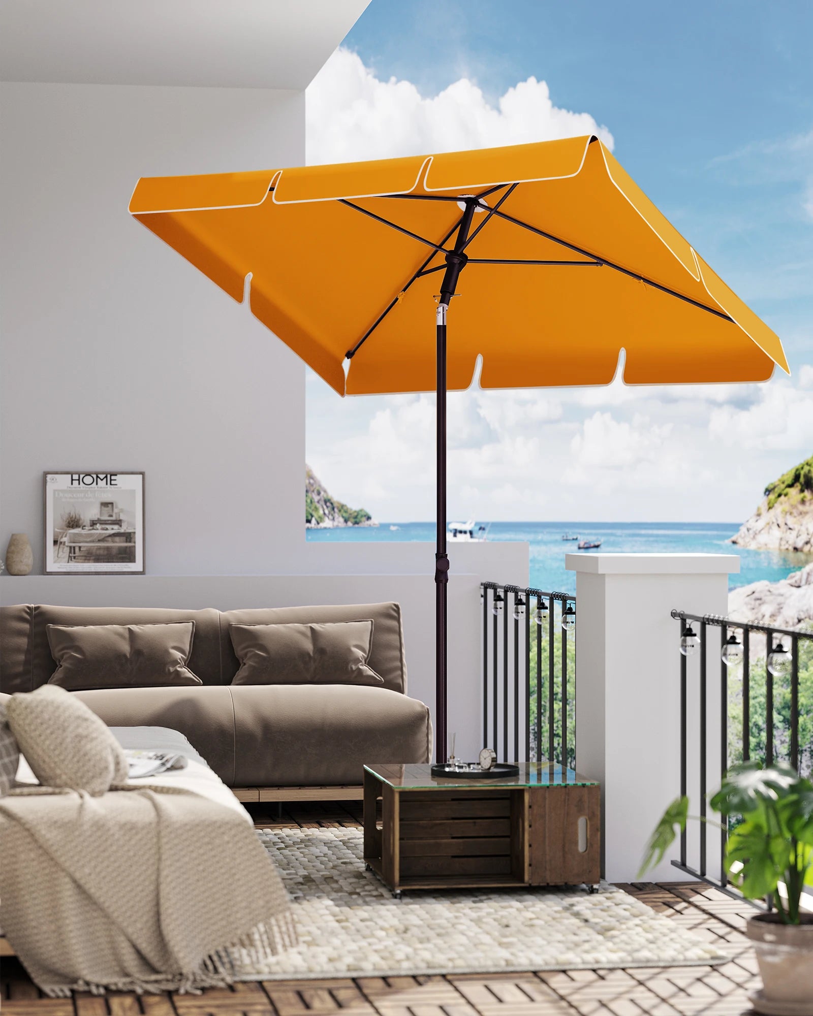 Balkon Parasol – Zonwering UPF 50+ met Opbergtas (Zonder Voet) - 
Gratis verzending in Nederland