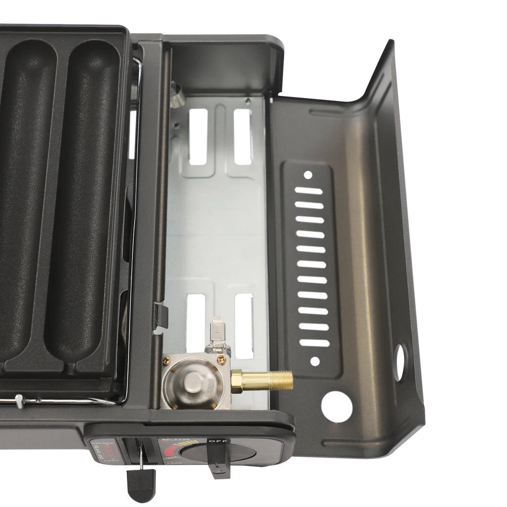 Tafelmodel Gas BBQ – 42 × 26 × 11 cm Draagbare en Demonteerbare Gasbarbecue - 
Gratis verzending in Nederland