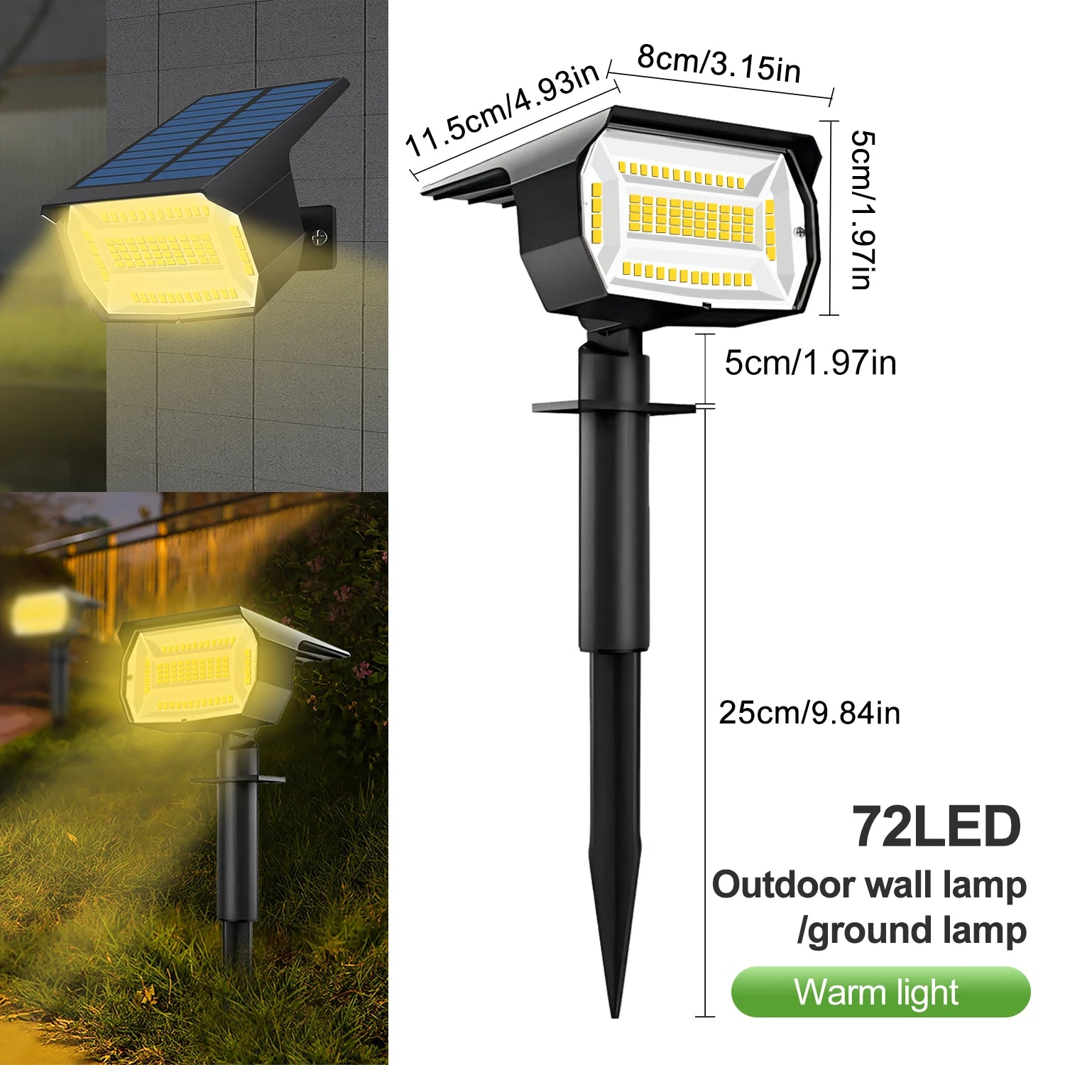 72/68 LED Solar Tuinspots - 
Gratis verzending in Nederland