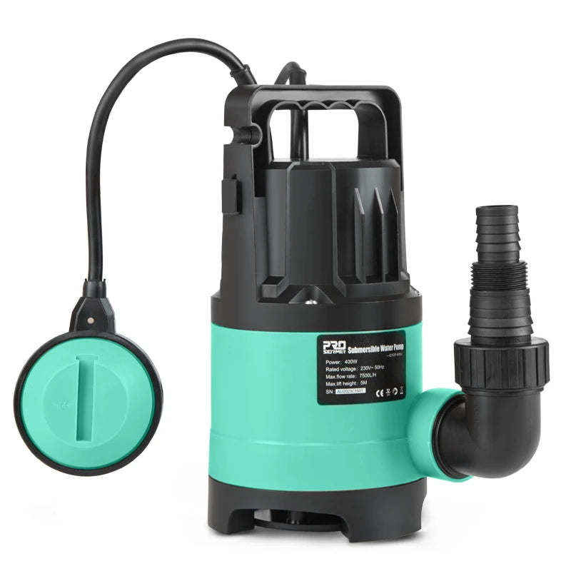 400W Dompelpomp – 7500 L/u Waterpomp voor Afvoer en Leegpompen (230V) - 
Gratis verzending in Nederland