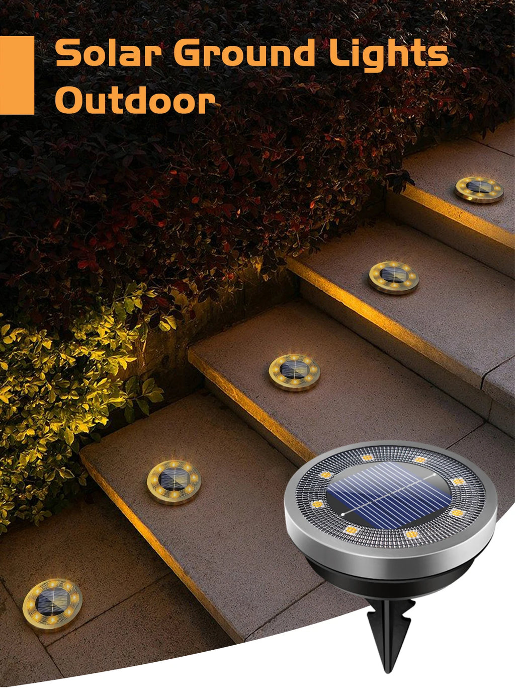 Set van 4 stuks. Solar grondlampen IP65 waterdicht  - Gratis verzending in Nederland