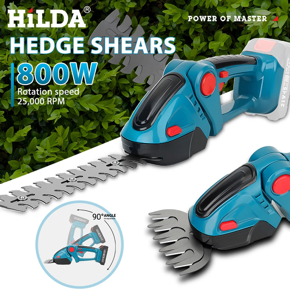 HILDA 2-in-1 Accu Heggenschaar & Gras-/Onkruidschaar - 
Gratis verzending in Nederland