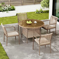 5-delige Tuinmeubelset – Ronde Tafel met Gehard Glas & 4 Terrasstoelen -
Gratis verzending in Nederland
