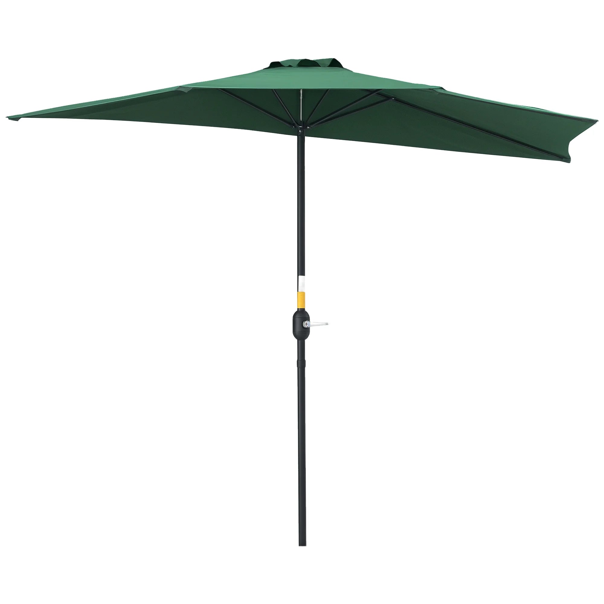Halfronde Tuinparasol met Zwengel – Buiten Parasol 269 × 138 × 236 cm