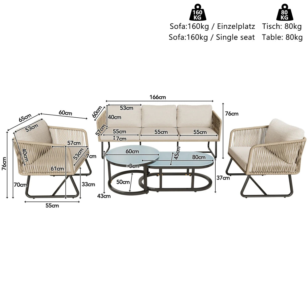 5-delige Tuin Loungeset