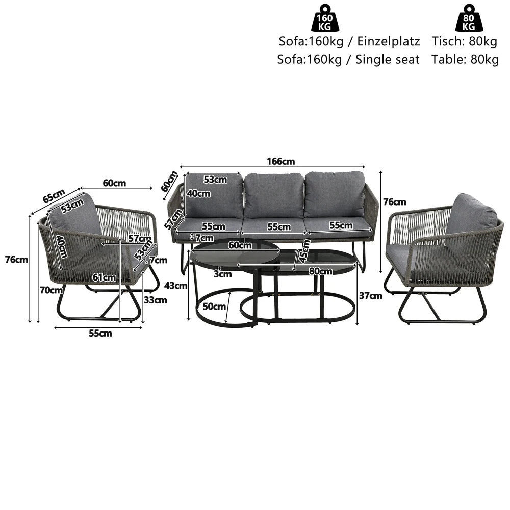5-delige Tuin Loungeset