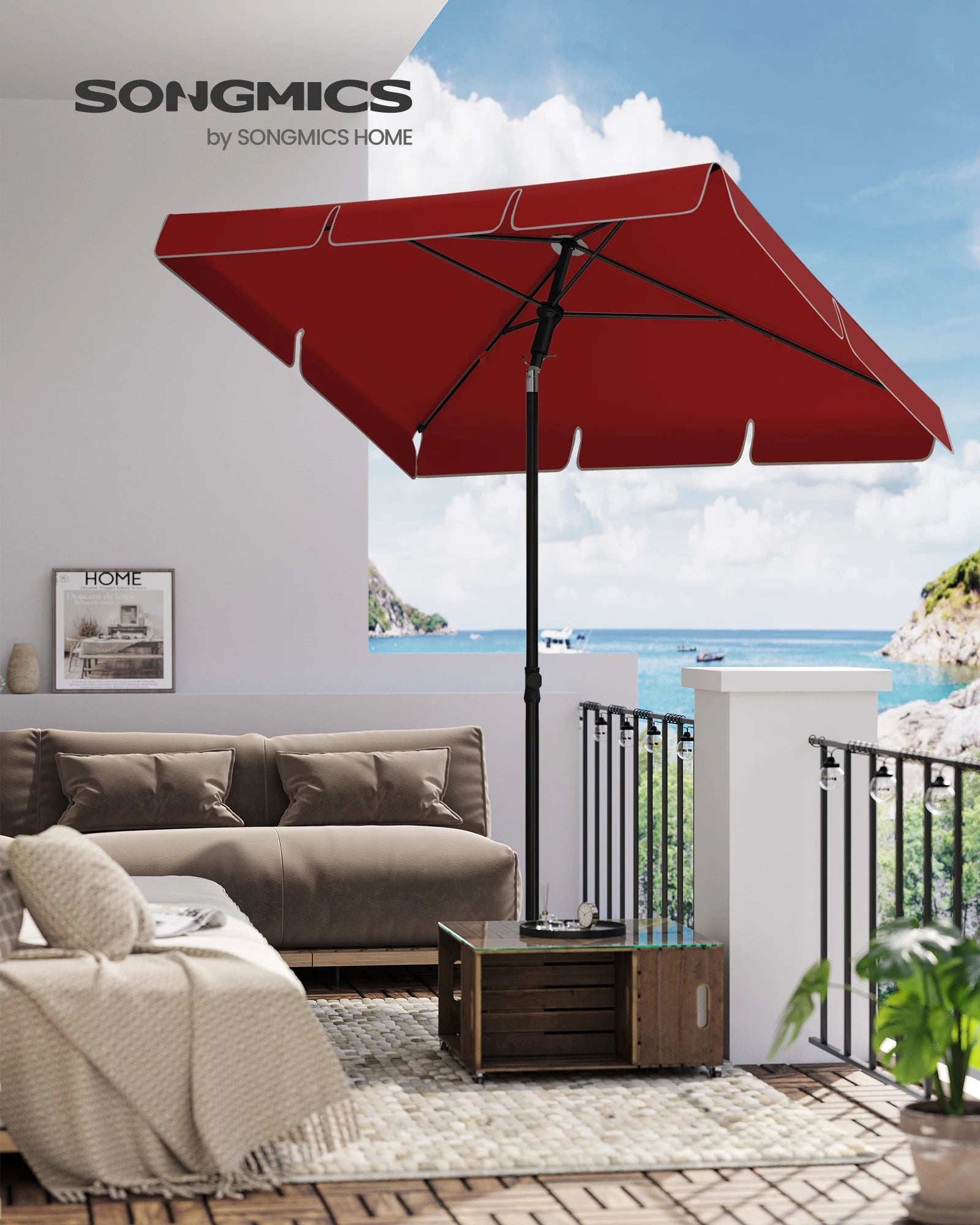 Balkon Parasol – Zonwering UPF 50+ met Opbergtas (Zonder Voet) - 
Gratis verzending in Nederland