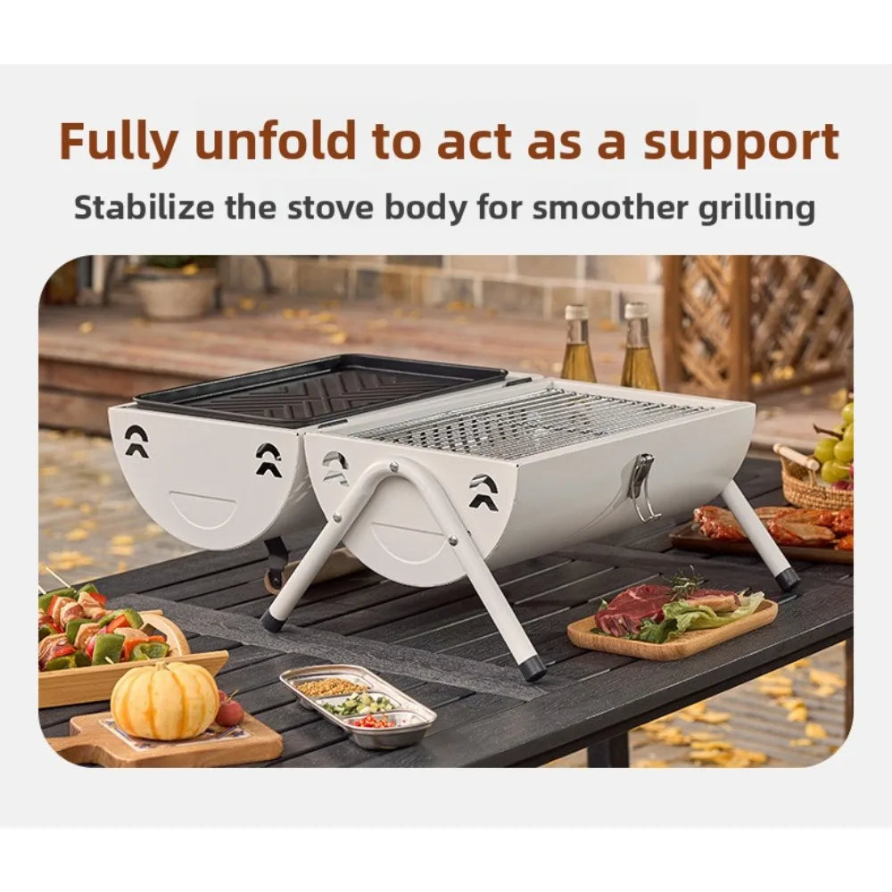 Rookloze 2-in-1 BBQ Grill – Draagbare Grill & Bakplaat voor Binnen en Buiten - 
Gratis verzending in Nederland