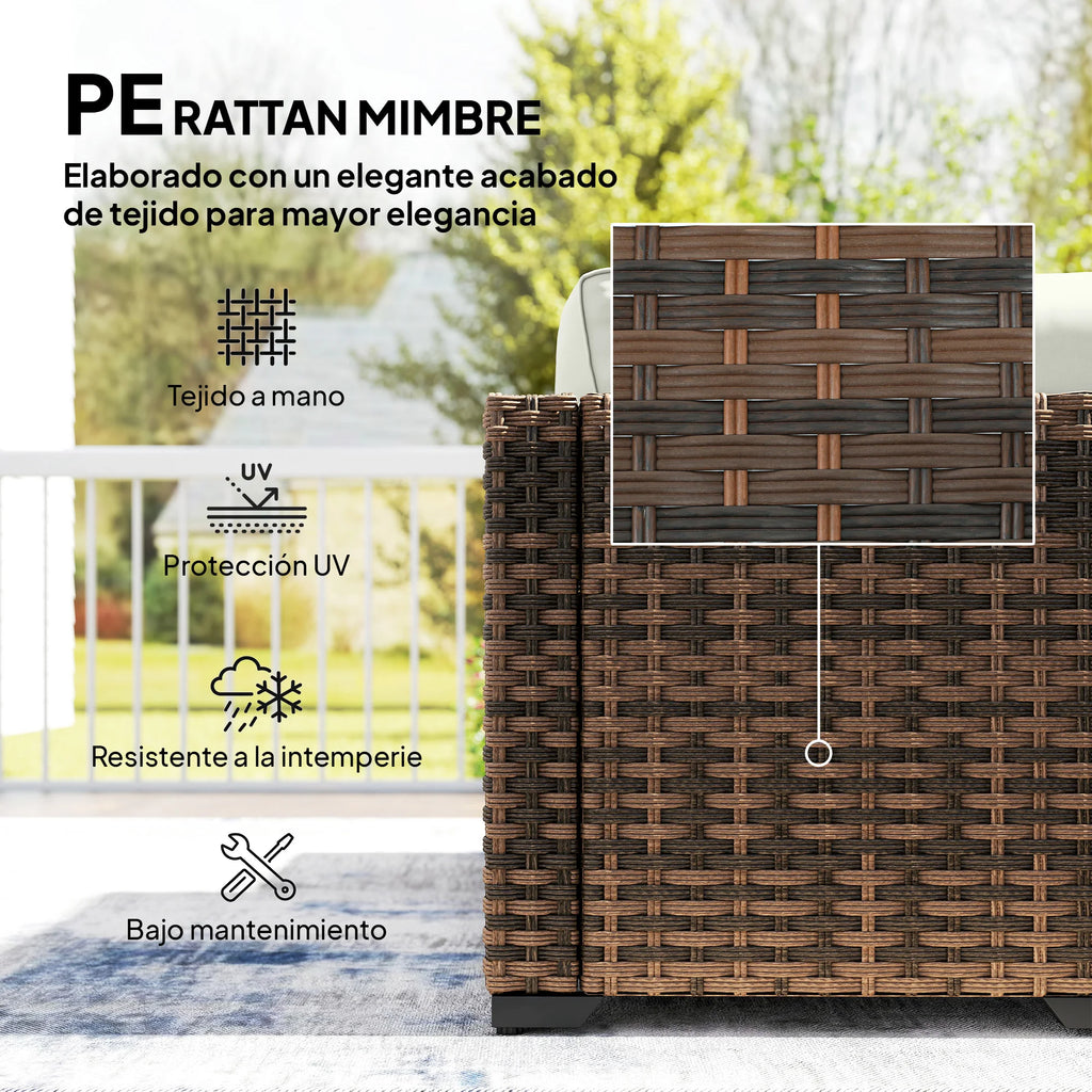 Rotan tuinset 6-delig met comfortabele kussens - Gratis verzending in Nederland