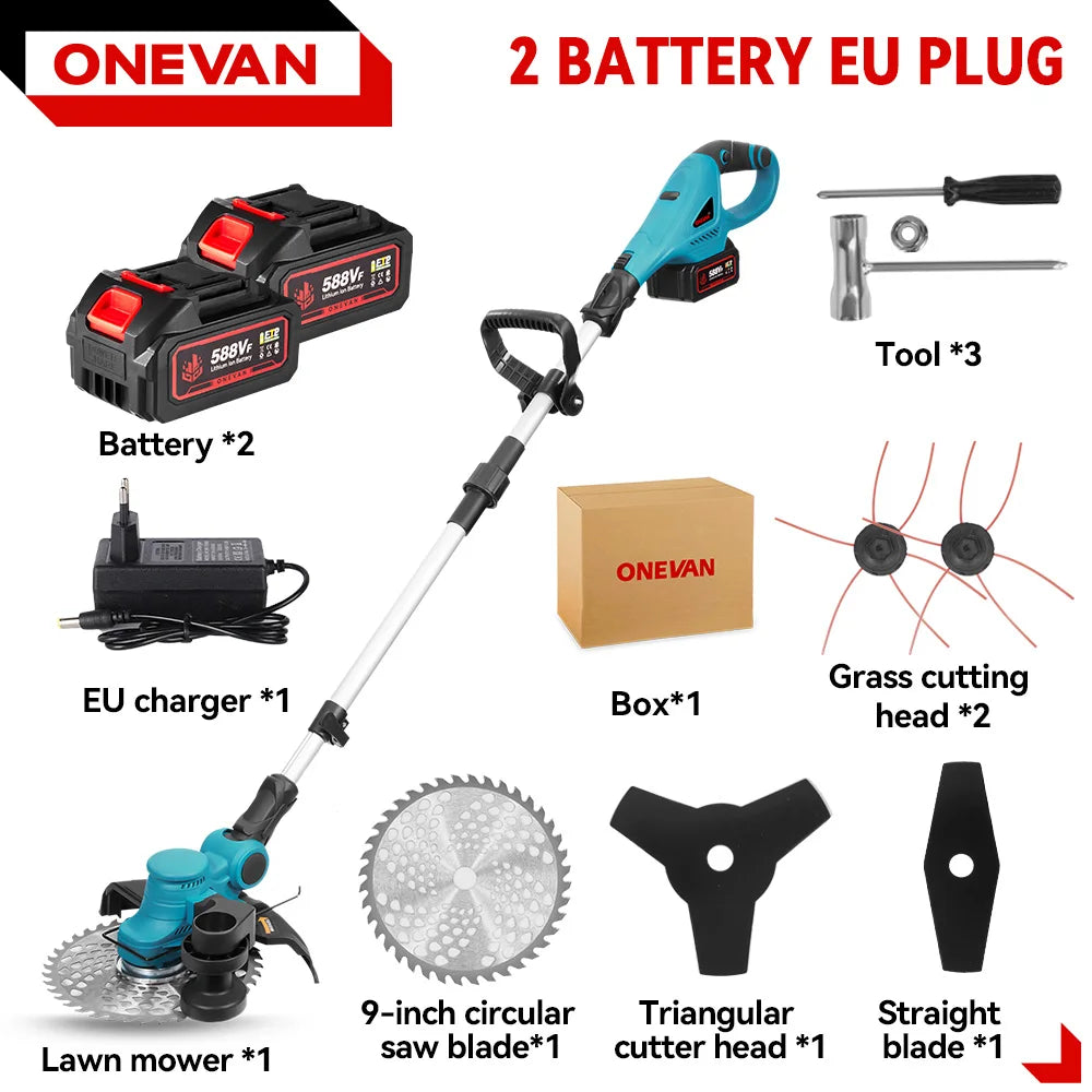 ONEVAN 9 inch Accu Grastrimmer - Gratis verzending in Nederland