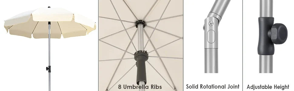 Ronde Parasol 200 cm – Buitenparasol voor Tuin, Balkon en Terras - 
Gratis verzending in Nederland