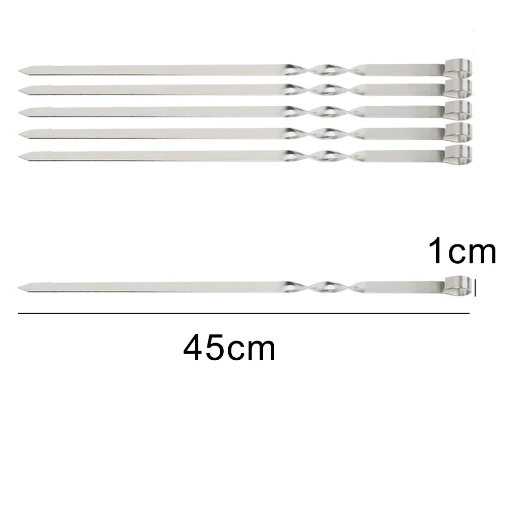 6-delige RVS BBQ Spies Set – Herbruikbare Barbecue Spiezen van Roestvrij Staal - 
Gratis verzending in Nederland