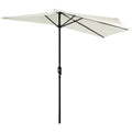 Halfronde Tuinparasol met Zwengel – Buiten Parasol 269 × 138 × 236 cm