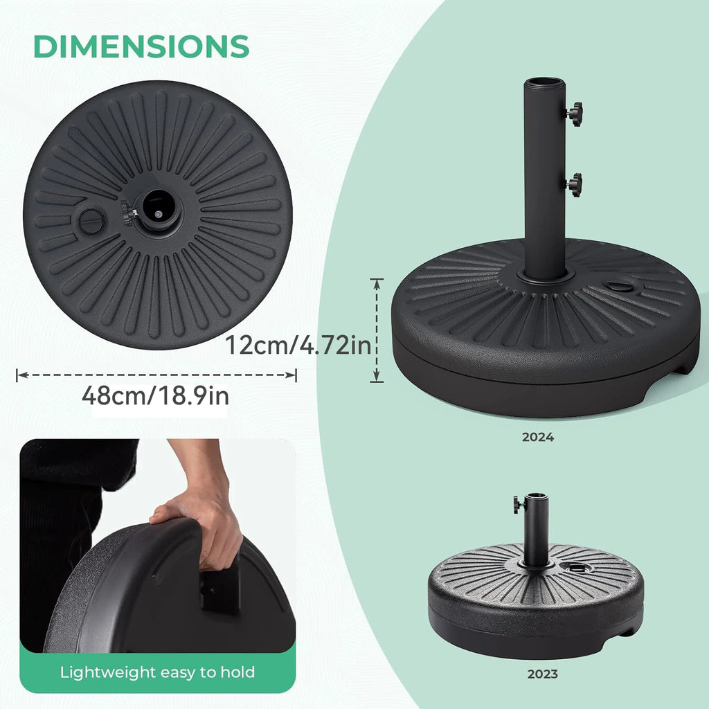 22L Parasolvoet – Vulbare Patio Umbrella Stand voor Buitenparasols - 
Gratis verzending in Nederland