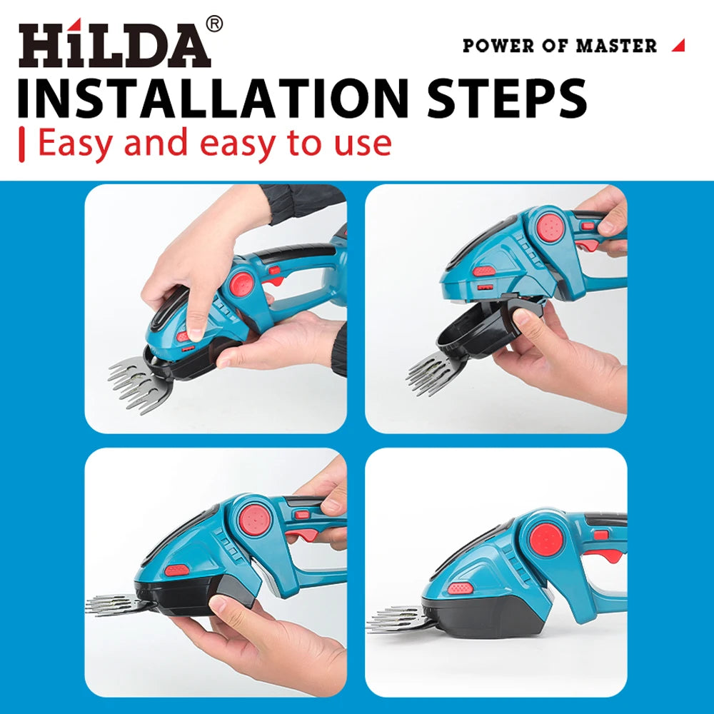 HILDA 2-in-1 Accu Heggenschaar & Gras-/Onkruidschaar - 
Gratis verzending in Nederland