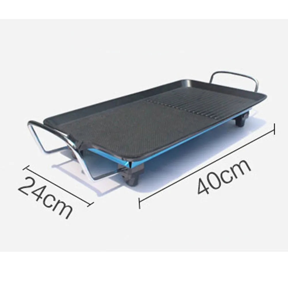 Rechthoekige Elektrische BBQ Grill – 40 × 24 cm Bakplaat voor Binnen en Buiten - 
Gratis verzending in Nederland