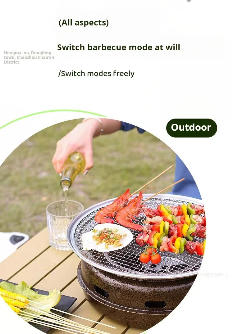 Koreaanse ronde BBQ grill -Gratis verzending in Nederland