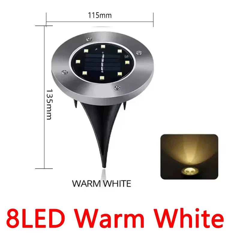 4/8 Stuks Solar Grondspots – 8/20 LED Buitenverlichting voor Tuin en Pad - 
Gratis verzending in Nederland