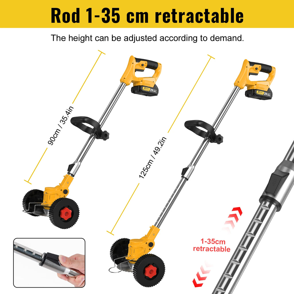 CONENTOOL 21V Accu Grastrimmer met Wielen - 
Gratis verzending in Nederland