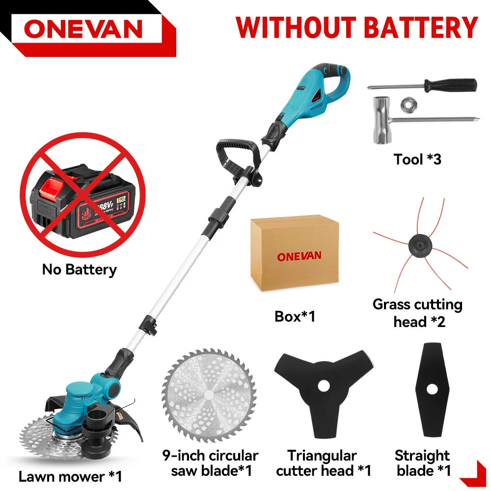 ONEVAN 9 inch Accu Grastrimmer - Gratis verzending in Nederland