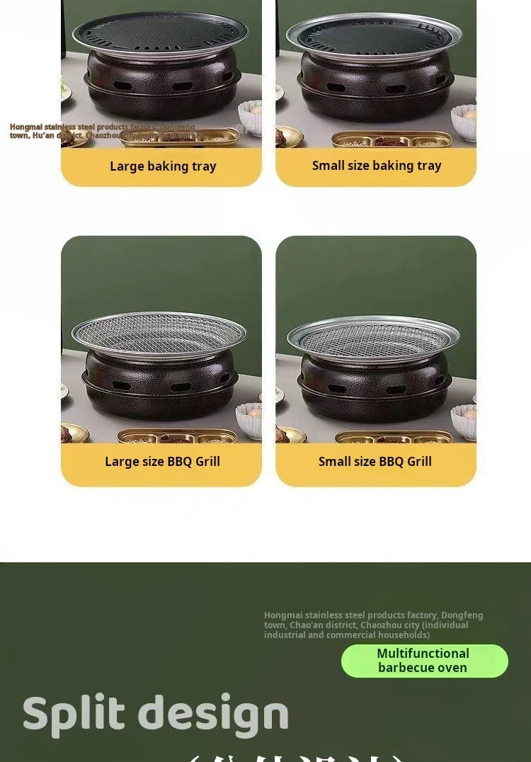 Koreaanse ronde BBQ grill -Gratis verzending in Nederland
