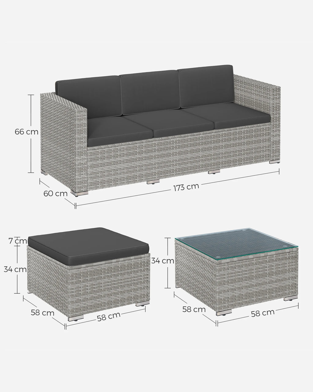 Tuin Loungeset - Gratis verzending in Nederland