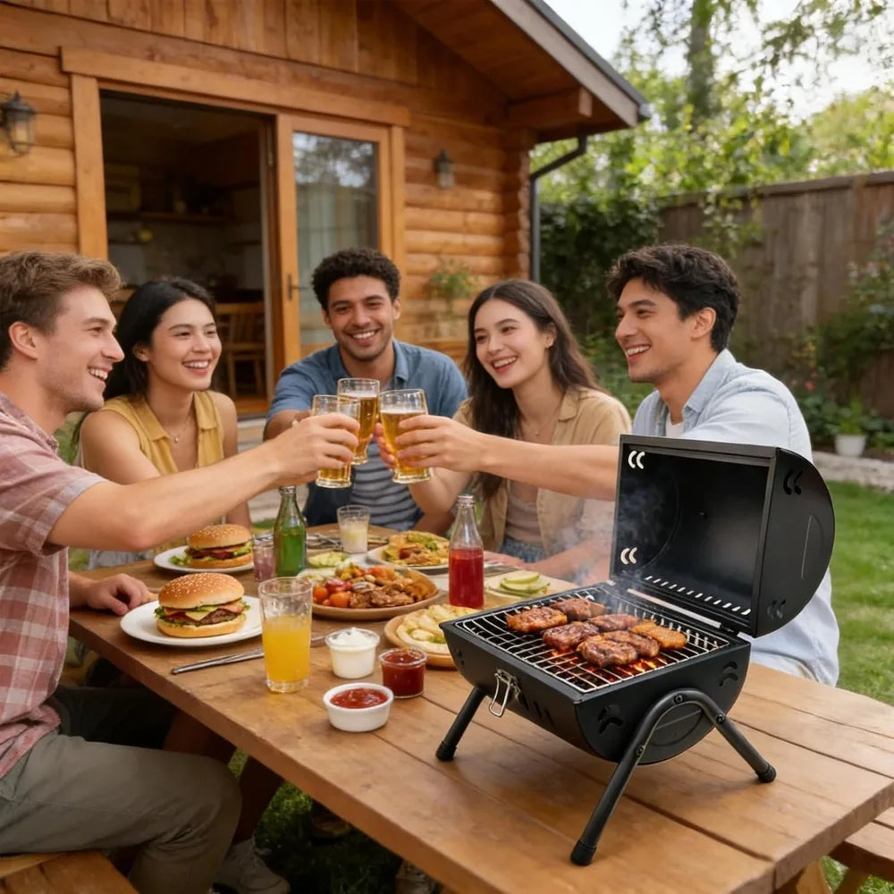 Rookloze 2-in-1 BBQ Grill – Draagbare Grill & Bakplaat voor Binnen en Buiten - 
Gratis verzending in Nederland