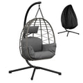 Hangende Egg Chair met Verstelbare Hoogte – Schommelstoel met Metalen Frame voor Binnen en Buiten - 
Gratis verzending in Nederland