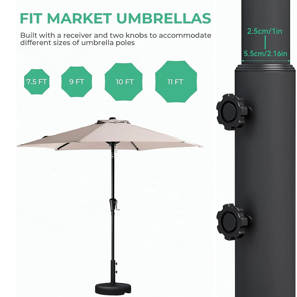 22L Parasolvoet – Vulbare Patio Umbrella Stand voor Buitenparasols - 
Gratis verzending in Nederland